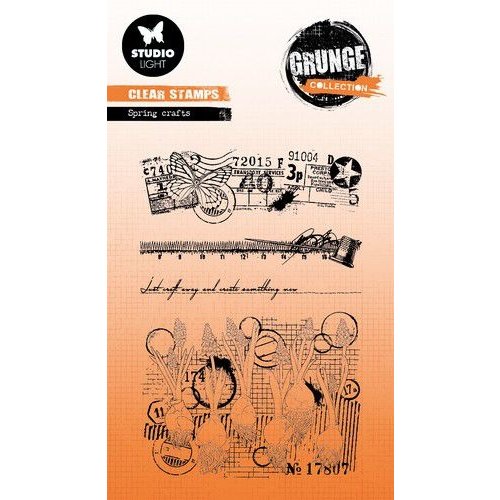 Studio Light Studio Light Clear Stamp Grunge Collection nr.398 SL-GR-STAMP398 89x132mm