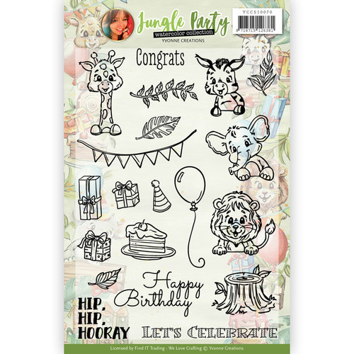 Yvonne Creations YCCS10070 - Clear Stamps - Yvonne Creations - Jungle Party