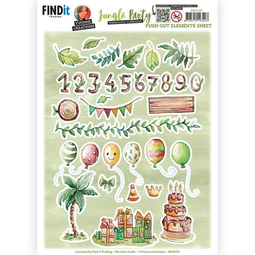 Yvonne Creations SB10741 - Uitdrukvel - Yvonne Creations - Jungle Party - Small Elements - A