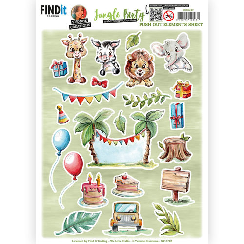 Yvonne Creations SB10742 - Uitdrukvel - Yvonne Creations - Jungle Party - Small Elements - B