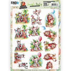 CD11916 - 10 stuks knipvel - Yvonne Creations - Jungle Party - Gifts