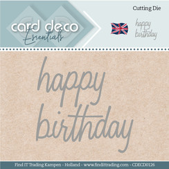 CDECD0126 - Card Deco Essentials - Mal - Happy Birthday