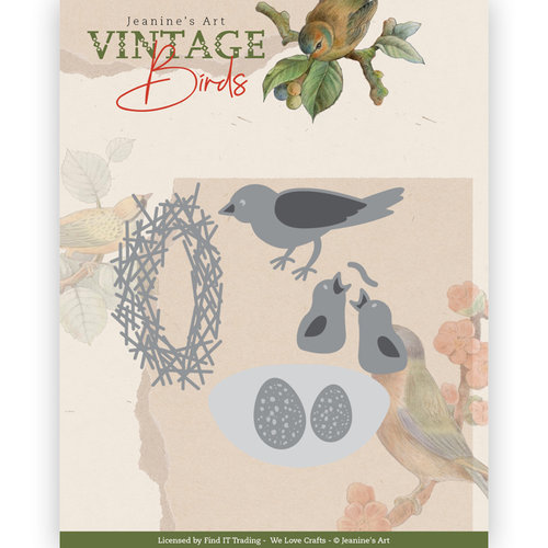 Jeanines Art JAD10174 - Mal - Jeanine's Art - Vintage Birds - Bird's Nest