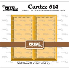 CLCZ514 - Crealies Cardzz Gatefold 10 x 10 cm CLCZ514 folded 10 x 10 cm