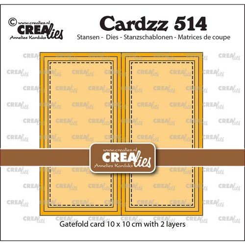 Crealies CLCZ514 - Crealies Cardzz Gatefold 10 x 10 cm CLCZ514 folded 10 x 10 cm
