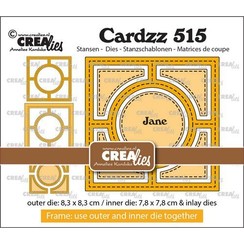 CLCZ515 - Crealies Cardzz Frame & Inlay Jane CLCZ515 max. 8,3 x 8,3 cm