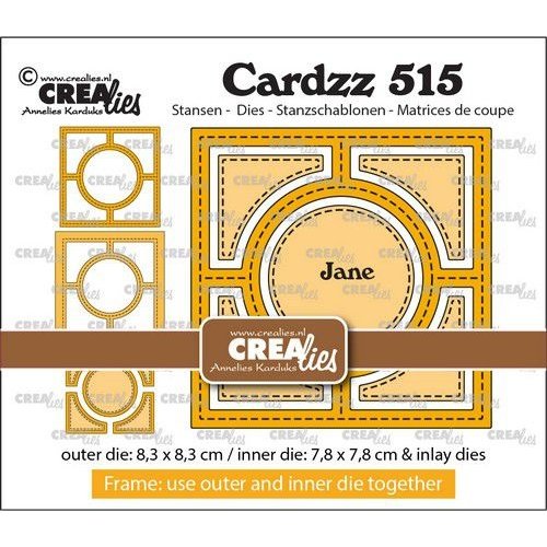 Crealies CLCZ515 - Crealies Cardzz Frame & Inlay Jane CLCZ515 max. 8,3 x 8,3 cm