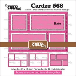 CLCZ568 - Crealies Cardzz Frame & Inlay Kate CLCZ568 max. 8,5 x 12,5 cm