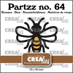 CLPartzz64 - Crealies Partzz Bij groot CLPartzz64 45 x 40 mm