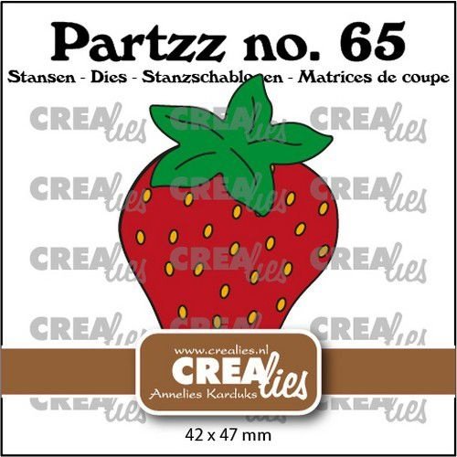 Crealies CLPartzz65 - Crealies Partzz Aardbei groot CLPartzz65 42 x 47 mm
