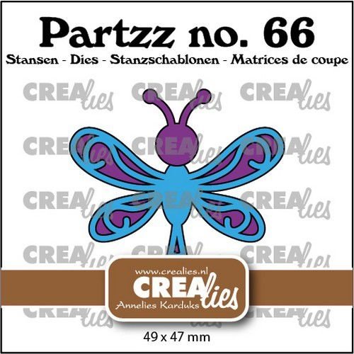 Crealies CLPartzz66 - Crealies Partzz Libelle groot CLPartzz66 49 x 47 mm