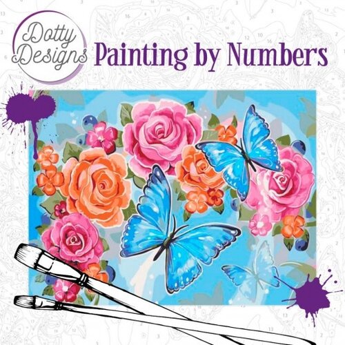 Butterflies Painting by Numbers by Dotty Designs-opruiming