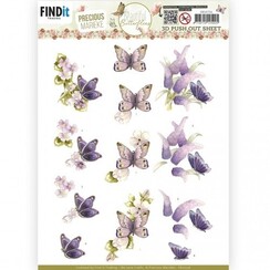SB10756 - Uitdrukvel - Precious Marieke - Beautiful Butterfly - Purple
