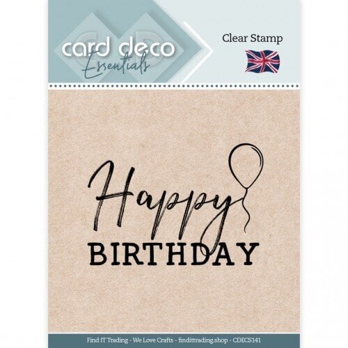 Precious Marieke CDECS141 - Happy Birthday - Clear Stamp - Card Deco Essentials