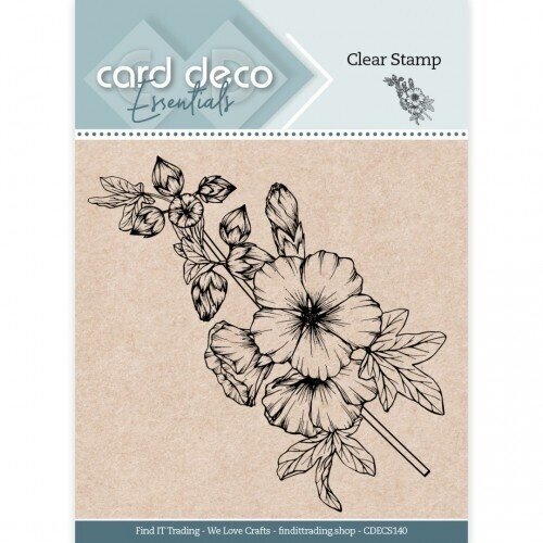 Precious Marieke CDECS140 - Hollyhock - Clear Stamp - Card Deco Essentials