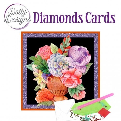 DDDC1125 - Dotty Designs Diamond Cards - Vase with flowers