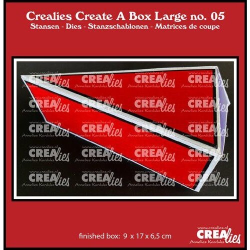 Crealies Crealies Create A Box Large Taartpunt groot CCABL05 finished: 9x17x6,5 cm