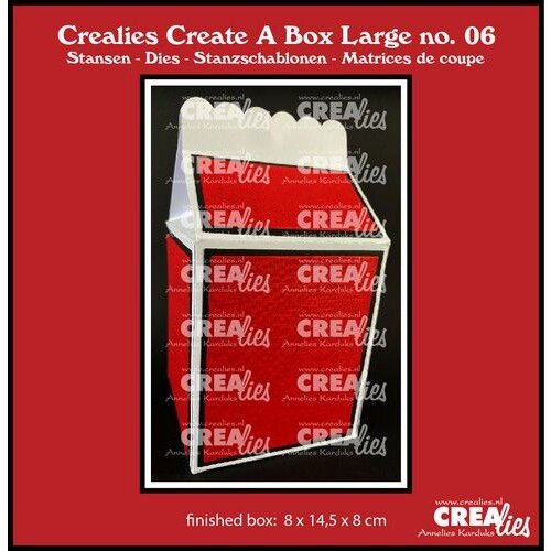 Crealies Crealies Create A Box Large Melkpak groot CCABL06 finished: 8x14,5x8 cm