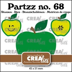 Crealies Partzz Appel groot CLPartzz68 45x51 mm