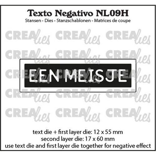 Crealies Crealies Texto Negativo Die EEN MEISJE - NL (H) NL09H 17x60 mm
