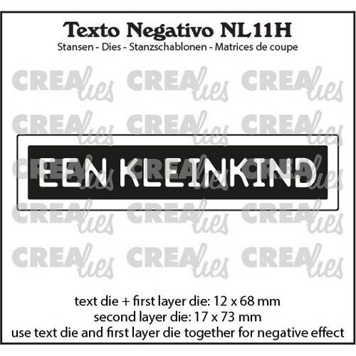 Crealies Crealies Texto Negativo Die EEN KLEINKIND - NL (H) NL11H 17x73 mm