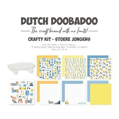 473.005.046 - Dutch Doobadoo Crafty Kit Stoere jongens 20x20cm
