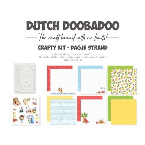 Dutch Doobadoo Crafty Kit Dagje strand 20x20cm 473.005.047
