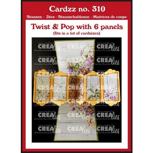 Crealies Crealies Cardzz Twist & pop up - Panelen B CLCZ310 90x270mm