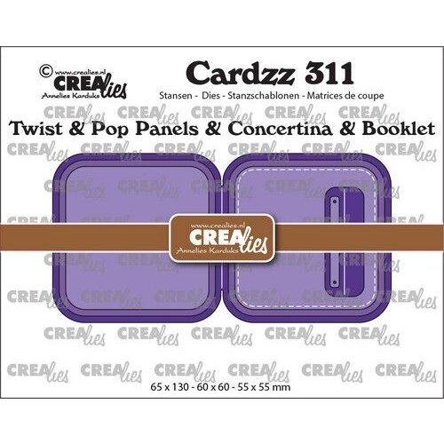 Crealies Crealies Cardzz Twist & pop up - mini boekje A CLCZ311 65x130mm