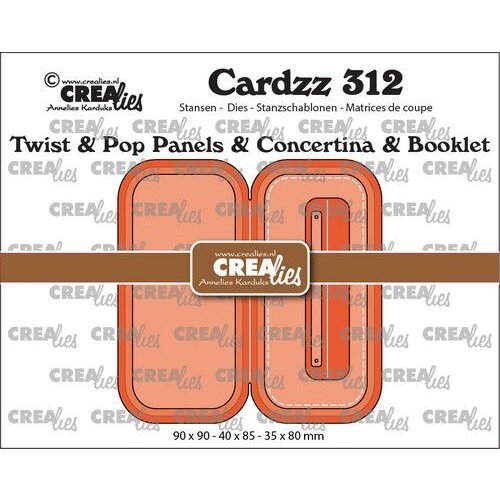 Crealies Crealies Cardzz Twist & pop up - mini boekje B CLCZ312 90x90mm