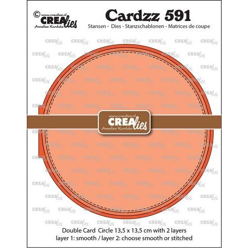 Crealies Crealies Cardzz Dubbele ronde kaart CLCZ591 max.13,5x13,5cm