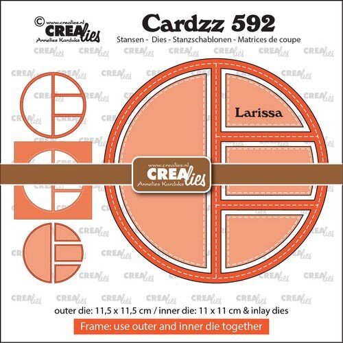 Crealies Crealies Cardzz Frame & inlay Larissa CLCZ592 11,5x11,5cm