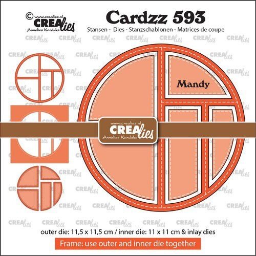 Crealies Crealies Cardzz Frame & inlay Mandy CLCZ593 11,5x11,5cm