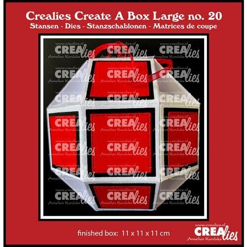 Crealies Crealies Create A Box Large Discobal CCABL20 finished:11x11x11cm