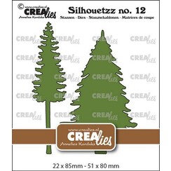 Crealies Silhouetzz no. 12 - Bomen B CLSH12 51x80mm