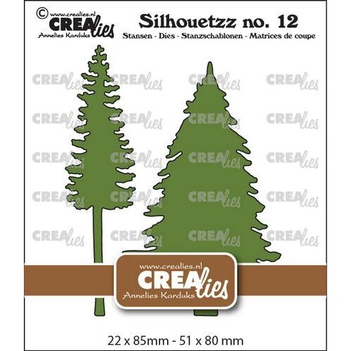 Crealies Crealies Silhouetzz no. 12 - Bomen B CLSH12 51x80mm