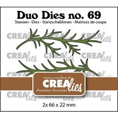 Crealies Duo Dies Takken A CLDD69 66x22mm