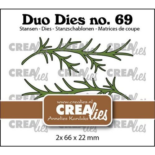 Crealies Crealies Duo Dies Takken A CLDD69 66x22mm