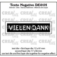 Crealies Texto Negativo Vielen dank - DE (H) DE01H max.17x66mm