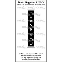 Crealies Texto Negativo Thank you - ENG (V) EN01V max.16x75mm