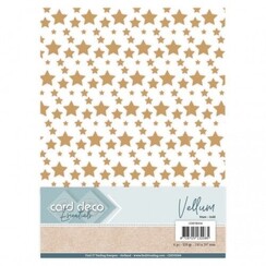 CDEVE004 - Card Deco Essentials - Vellum - Stars Gold