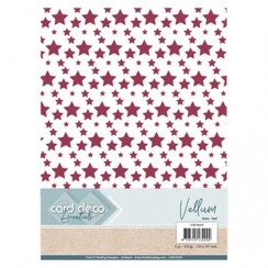 CDEVE005 - Card Deco Essentials - Vellum - Stars Red