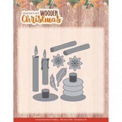 JAD10178 - Mal - Jeanine's Art - wooden Christmas - Wooden Candles