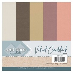 CDEVC10001 - Card Deco Essentials - Velvet, Velours, Fluweel en zelfklevend Karton Neutrals