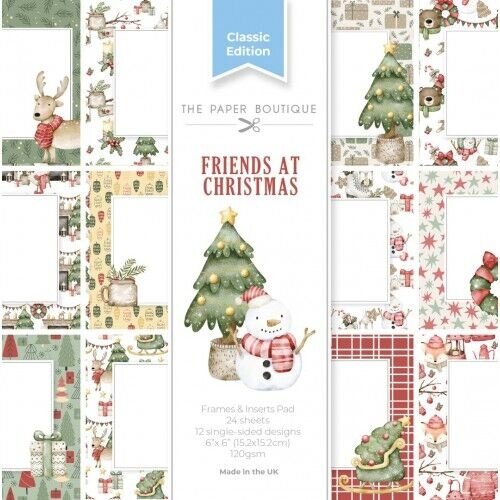 PB2117 - The Paper Boutique Friends at Christmas Frames &amp; Insert Papers for 6x6 Cards