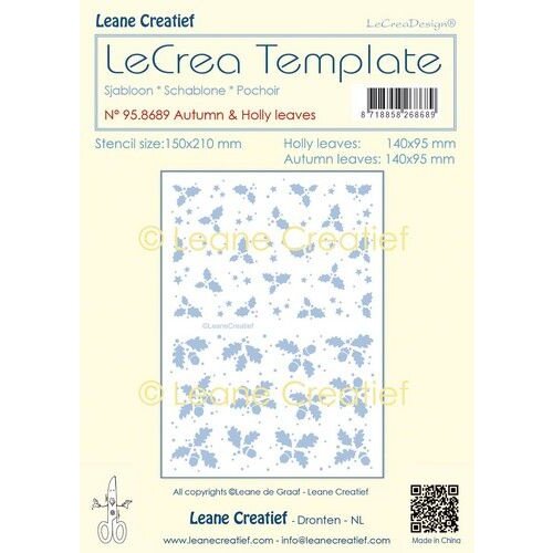 LeCrea -  Stencil Herfst & hulst blaadjes 95.8689
