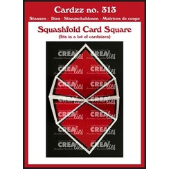 Crealies Cardzz squashfold card - vierkant CLCZ313 7x7cm