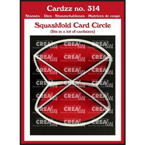 Crealies Cardzz squashfold card - cirkel CLCZ314 7x7cm