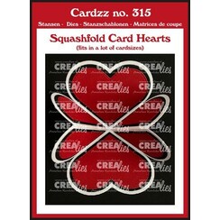 Crealies Cardzz squashfold card - hart CLCZ315 7x7cm