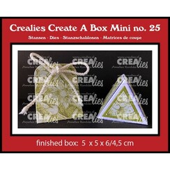 Crealies Create A Box Driehoek doosje mini CCABM25 finishedbox:5x5x6/4,5cm